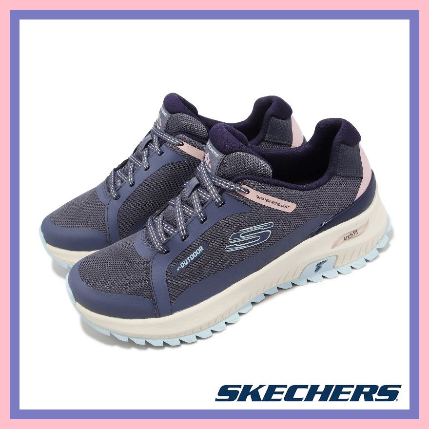 SKECHERS ArchFit 足弓運動鞋 防潑水 固特異橡膠底  女鞋 藍紫- 180081SLT