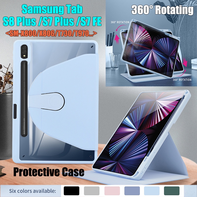 SAMSUNG 適用於三星 Galaxy Tab S7 FE S8 Plus S8+ S7+ 12.4" SM-X800