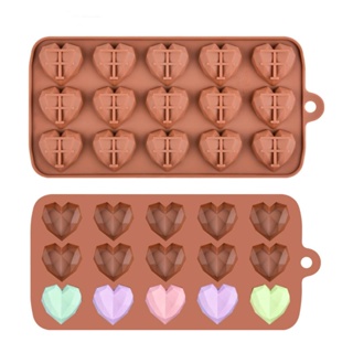 15cavities Mini Heart Chocolate Mold Silicone Candy Cake Mol