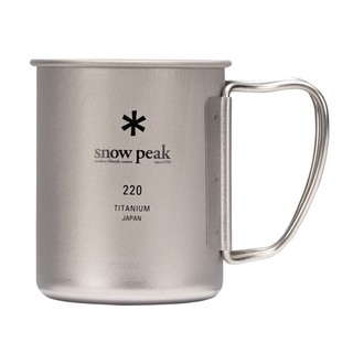 日本[SNOW PEAK] SP鈦金屬單層杯-220 折疊把(日本製) 《長毛象休閒旅遊名店》