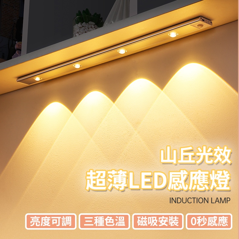 【現貨】山形光效超薄LED感應燈 智能感應燈 衣櫃燈條 櫥櫃燈條 感應燈 山形燈