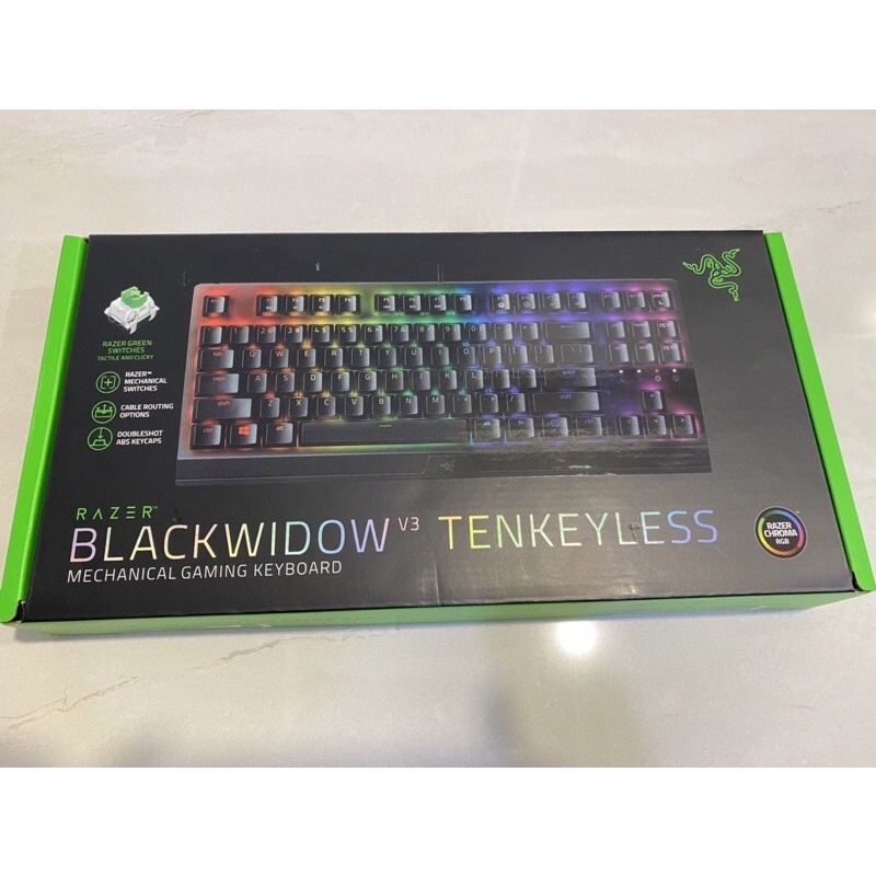 Razer 雷蛇綠軸 機械式鍵盤 BLACKWIDOW V3 TENKEYLESS 87Keys RGB 電競鍵盤