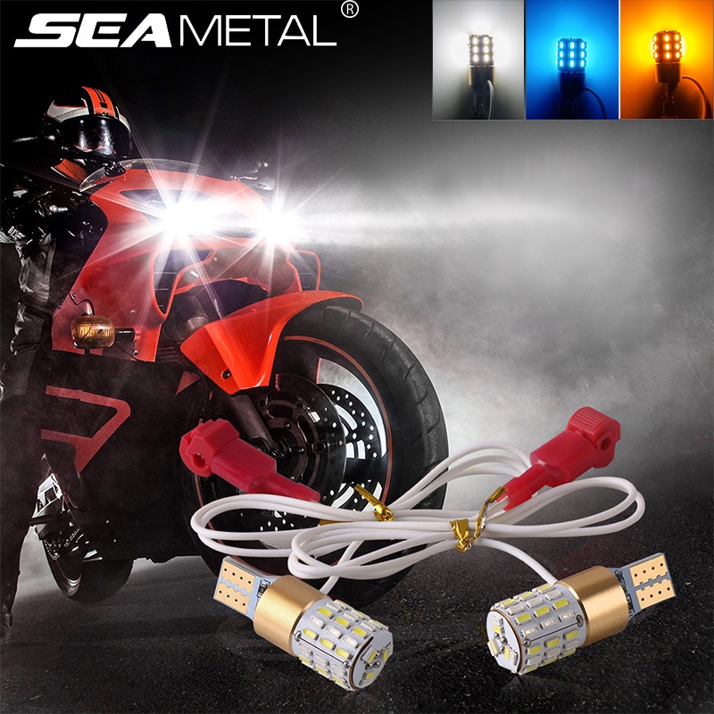 Seametal摩托車大燈燈泡12v LED摩托車日光燈寬度燈通用摩托車轉向燈