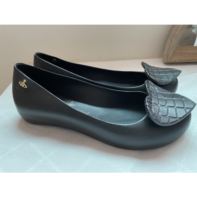 近全新 EUR37 黑色 Vivienne Westwood x Melissa 軟膠包鞋