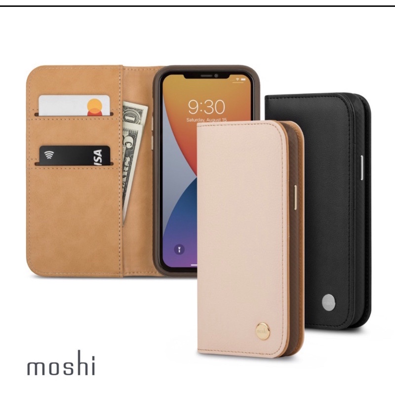 二手 Moshi Overture for iPhone 12 Pro 磁吸可拆式卡夾型皮套