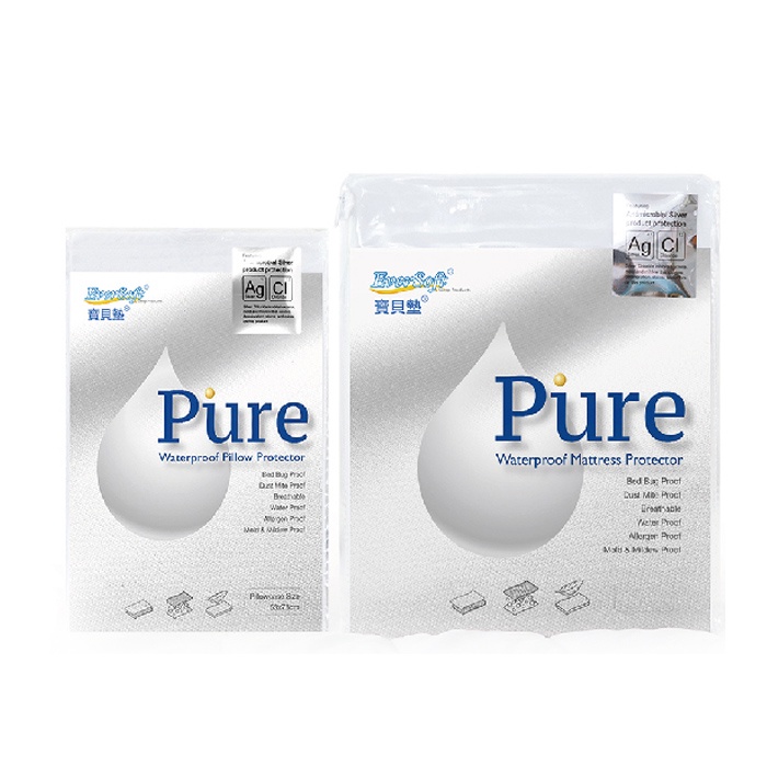 【海夫健康生活館】喜堂 EverSoft寶貝墊 Pure 防水抗菌 保潔墊(枕頭套+床墊)