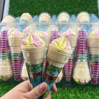 網紅冰淩甜筒造型棉花糖軟糖休閒零食兒童禮包批發