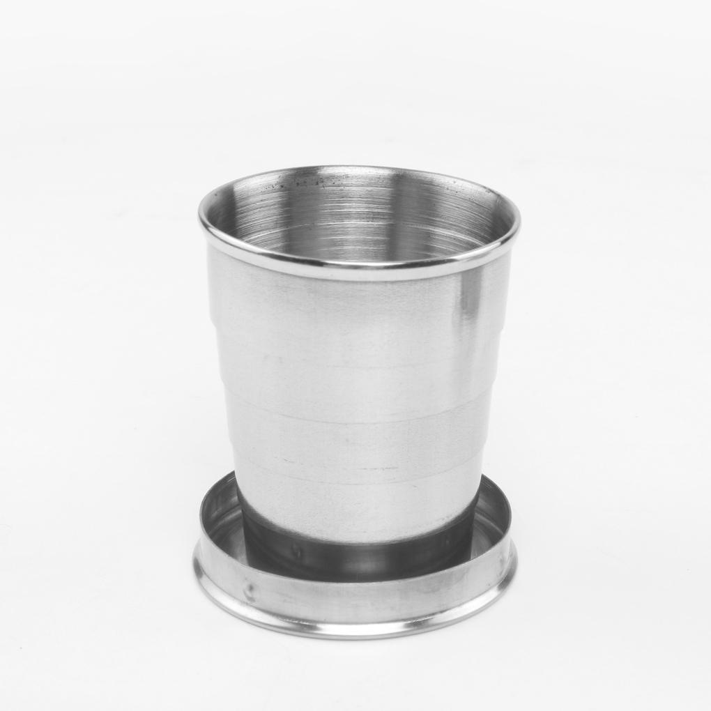 不銹鋼折疊伸縮杯伸縮茶杯蓋玻璃杯飲料茶具廚房用品應急