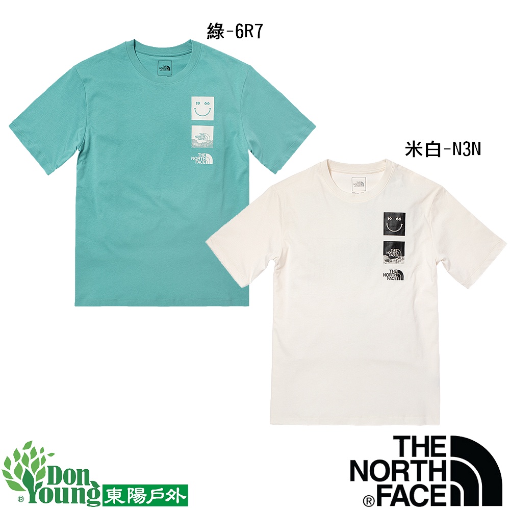 【THE NORTH FACE】北面男款胸前俏皮LOGO印花短袖T恤｜7QUR