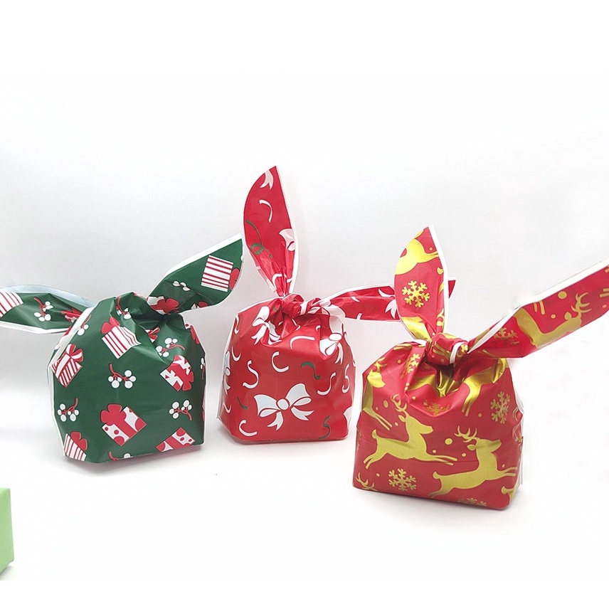 ZONA P022 糖果 餅乾 立體兔耳 聖誕 耶誕 禮物包裝素材 飾品 包裝袋 現貨 台灣出貨 袋子