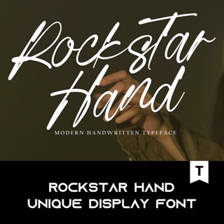 時尚炫酷搖滾手寫英文字體 Rockstar Hand Font.F2019042820