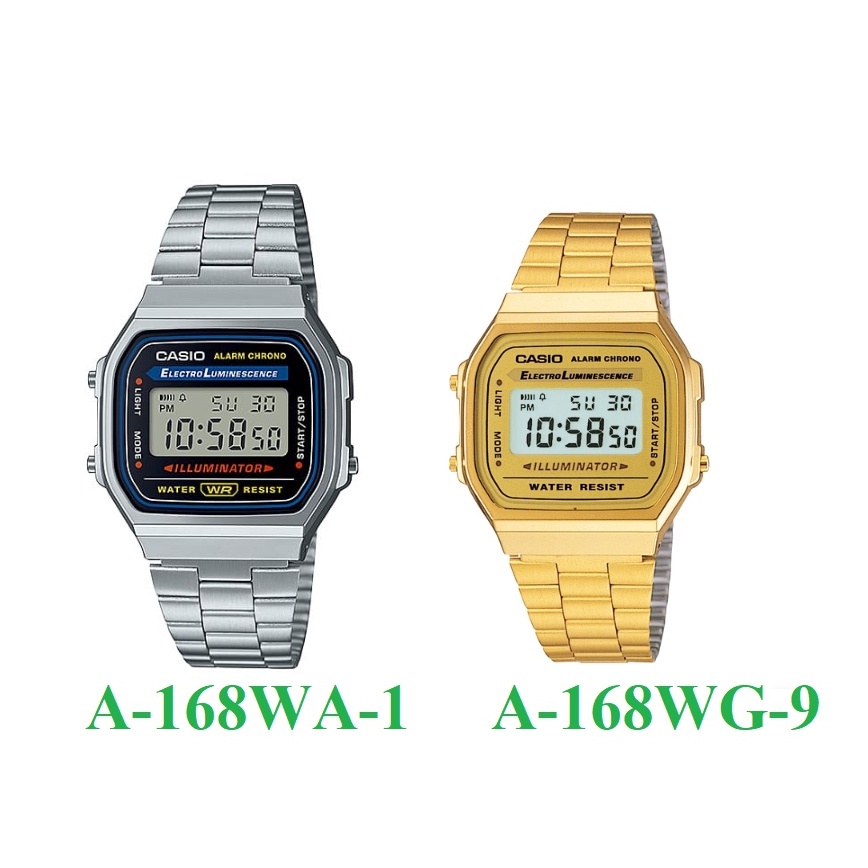 【無限精品 REMIX】CASIO 復刻版復古潮流錶電子錶中性 男女可戴 A168 A168WA-1 A168WG-9
