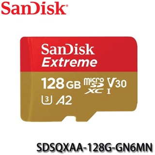 【3CTOWN】含稅公司貨 SanDisk 128GB 190MB/s Extreme Micro SD SDXC記憶卡
