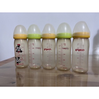 二手 Pigeon 貝親 寬口母乳實感PPSU奶瓶 (160/240ml)