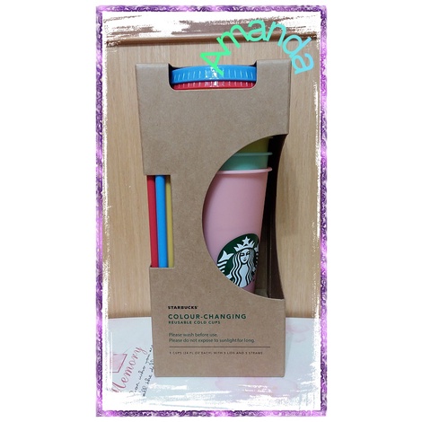 星巴克 Starbucks 2019 全新 冷變TOGO隨行杯組(24oz*5)