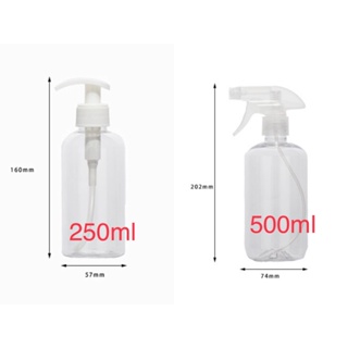 PET 透明塑膠噴霧瓶 250ml 500ml 酒精 化妝水