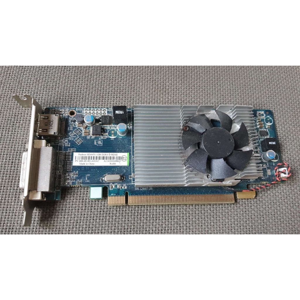 含稅 宏基 HD6450 1GB DDR3 套裝機用 保固一個月 12V333