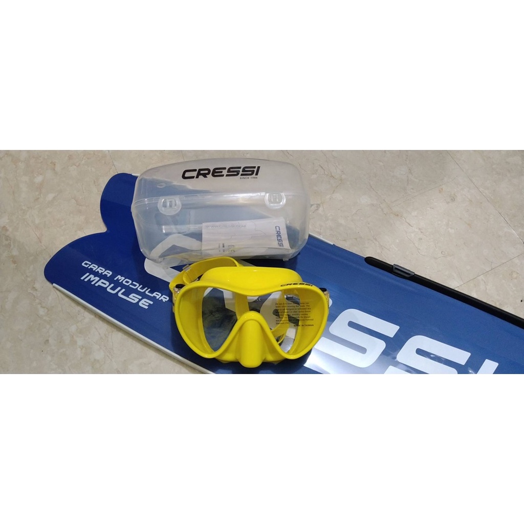 Cressi F1 單面鏡（黃）