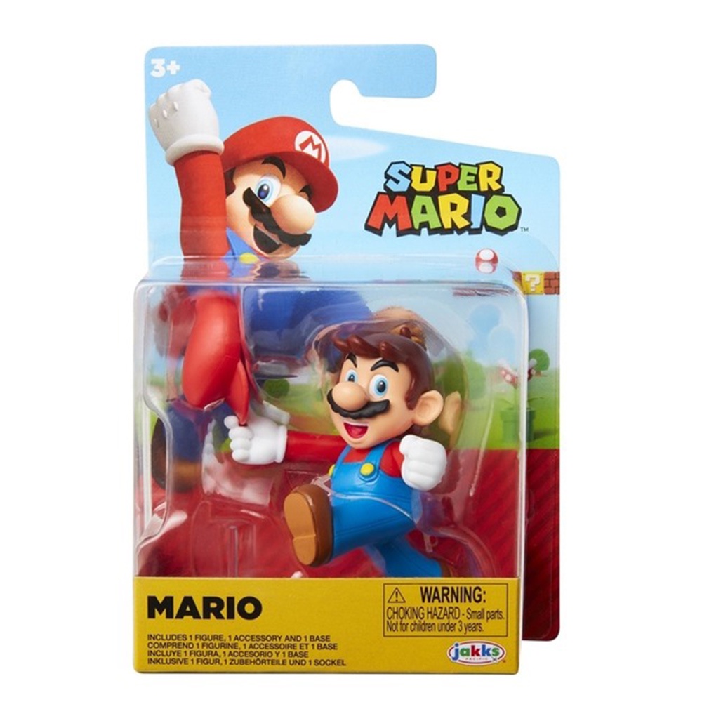 Jakks Nintendo 任天堂 瑪利歐 2.5吋公仔 Super Mario 脫帽瑪利歐 Mario