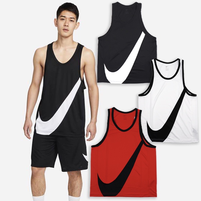 歐鉉]NIKE DRY 籃球 大LOGO 大勾 透氣 運動背心 男生 DH7133-013 DH7133-100-657