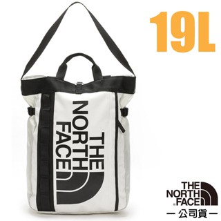 【The North Face】BASE CAMP 抗撕裂多功能側揹包19L.托特包.單肩後揹包.手提包/白 3KX2