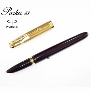 派克 PARKER 51復刻版 鋼筆紅桿金蓋 加贈派克鋼筆墨水/筆套