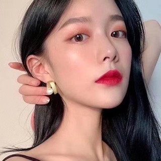 Vine嚴選實拍~折疊髮絲紋珍珠耳環女