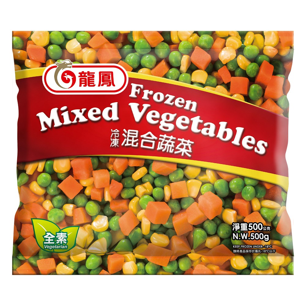龍鳳冷凍三色混合蔬菜 500g