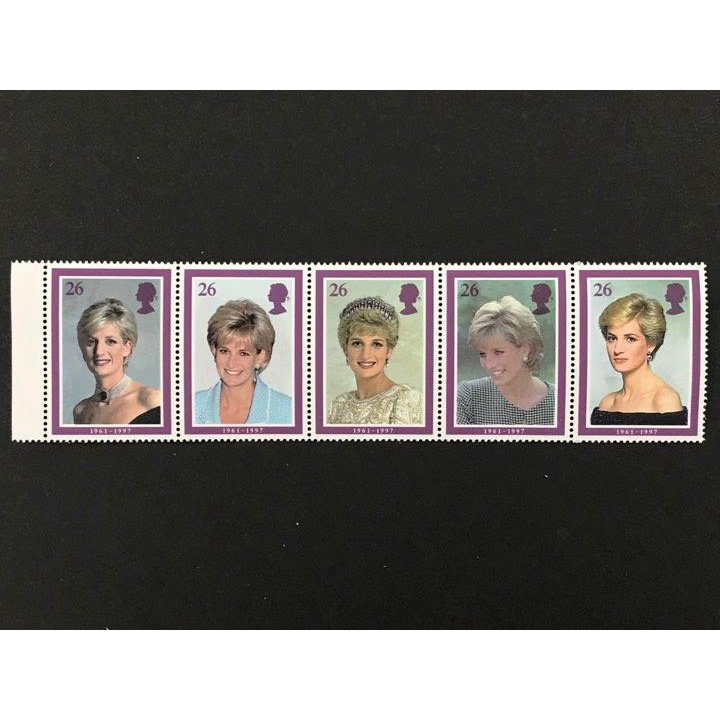 英國郵票 1998 黛安娜王妃 套票5全
