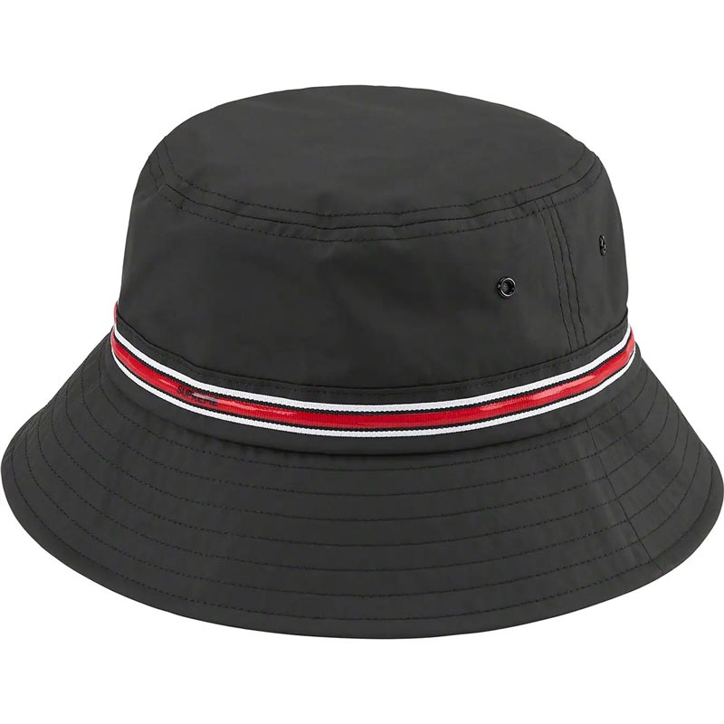 SUPREME FW22 Silicone Stripe Crusher 漁夫帽 (黑色) 化學原宿