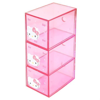 Hello Kitty 透明三抽收納盒 收納盒 三抽盒 收納 透明收納盒