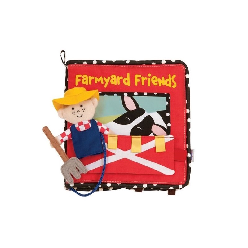 (for emily069)美國Manhattan toy 軟布觸摸書 農場朋友farmyard friends（二手）