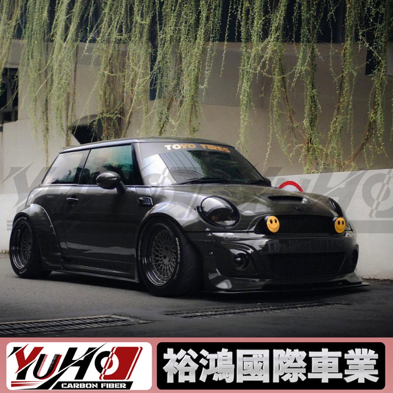 【全台可安裝】適用於BMW寶馬 MINI COUPE S R55 R56 LB寬體前後保桿尾翼側裙葉子板 升級套件