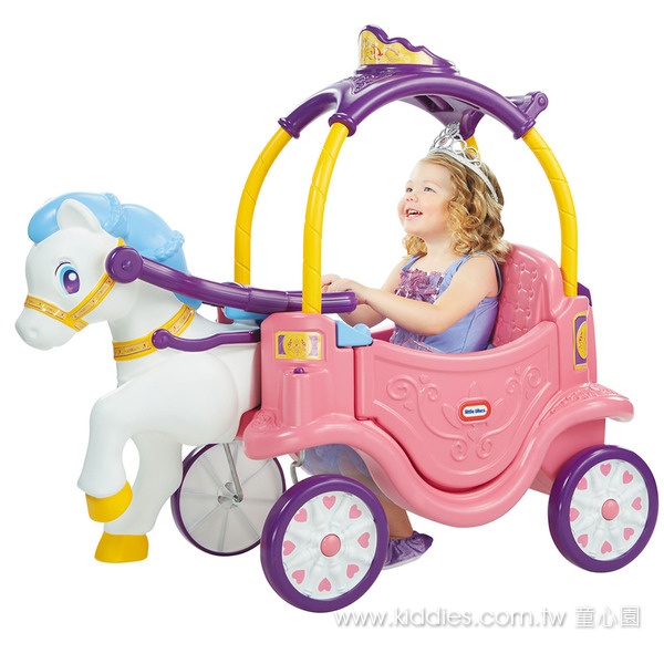 聚聚玩具【正版】Little Tikes 公主馬車 體能較具 幼兒園教具 腳行車 戶外 推車