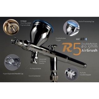 【鋼普拉】現貨 摩多製造所 modo AIR R5 0.5mm 附調壓閥雙動式高階噴筆 噴筆 模型噴筆 雙動式 快接座