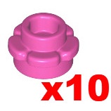 【小荳樂高】LEGO 深粉紅色 1x1 五花瓣小花朵(10個)Flower 5 Petals 24866 6209679