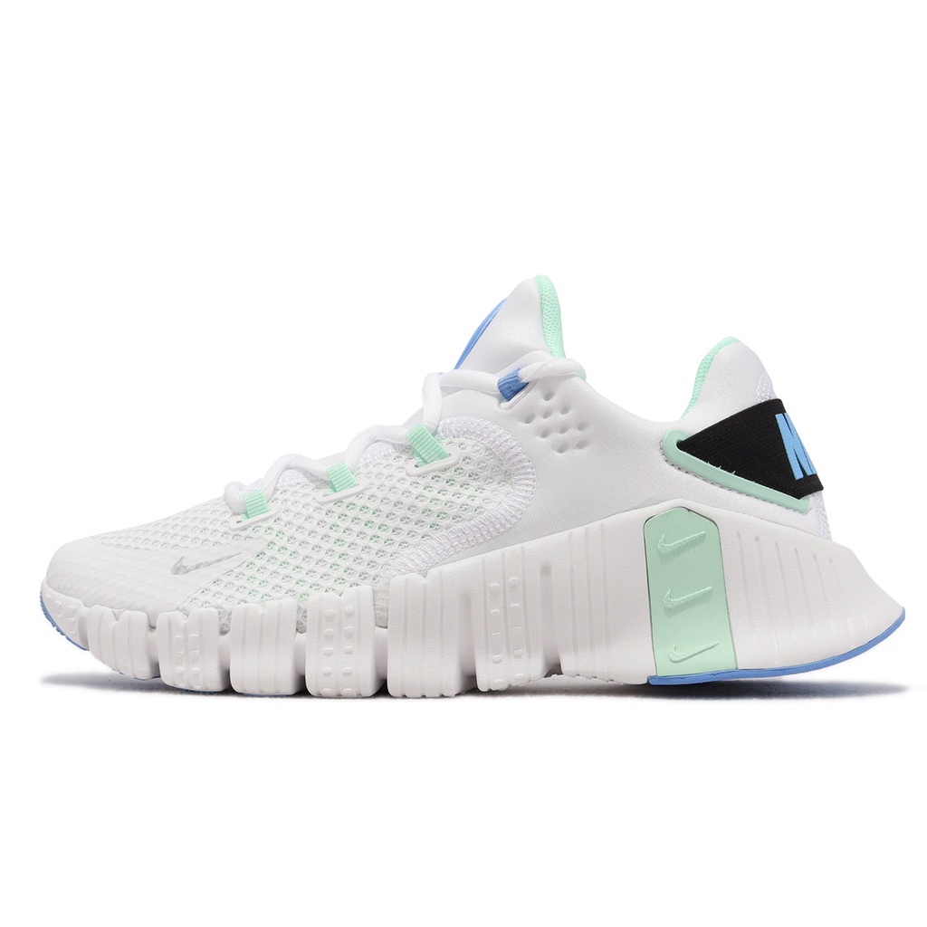 Nike 訓練鞋 Wmns Free Metcon 4 白 綠 藍 健身 女鞋 運動鞋 【ACS】 CZ0596-100