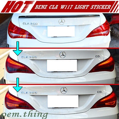 卡嗶車燈 適用於 Mercedes BENZ CLA 4門 W1117 車尾燈貼紙 黑色