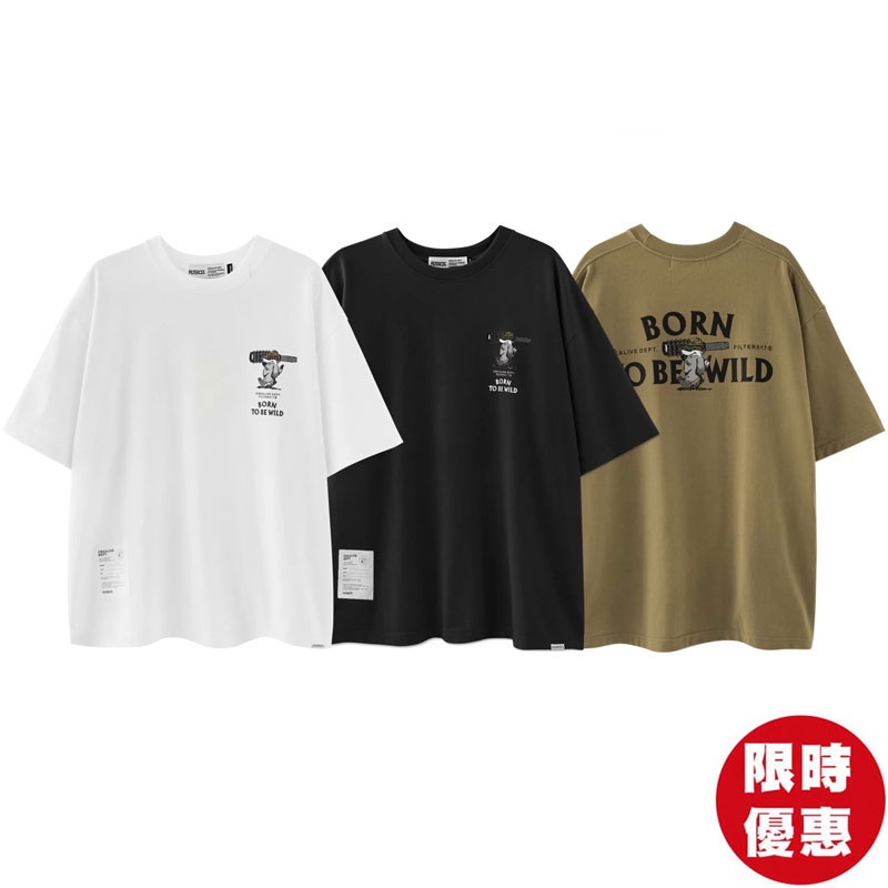 FILTER017 Born To Be Wild 20S Tee 野戰獾圖像 重磅 短T (三色) 化學原宿