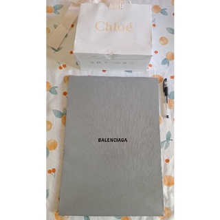 正品Balenciaga Chloe 綁帶紙袋 紙盒 禮袋 巴黎世家信封袋 禮盒 Chloé 緞帶紙袋 包裝盒