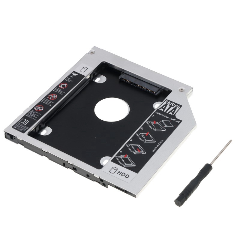 HDD Caddy Adapter Aluminum 12.7MM And 9.5mm 2.5 Ssd Hd SATA