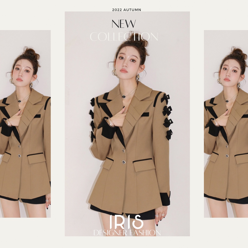 Iris Boutique IB51592B 長袖蝴蝶結西裝外套