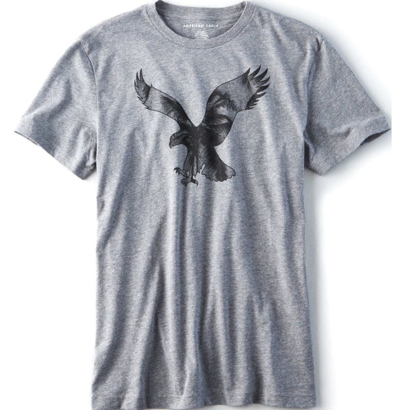 American Eagle T恤 老鷹 男裝 短袖 短T-Shirt 圓領上衣 AE4143 灰色AE(現貨)