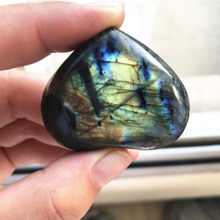 【艾朵拉水晶】【請聊聊確認有無現貨】 天然月光石原石 拉長石心型 手把件 裸石 吊墜心形海洋心藍月光石