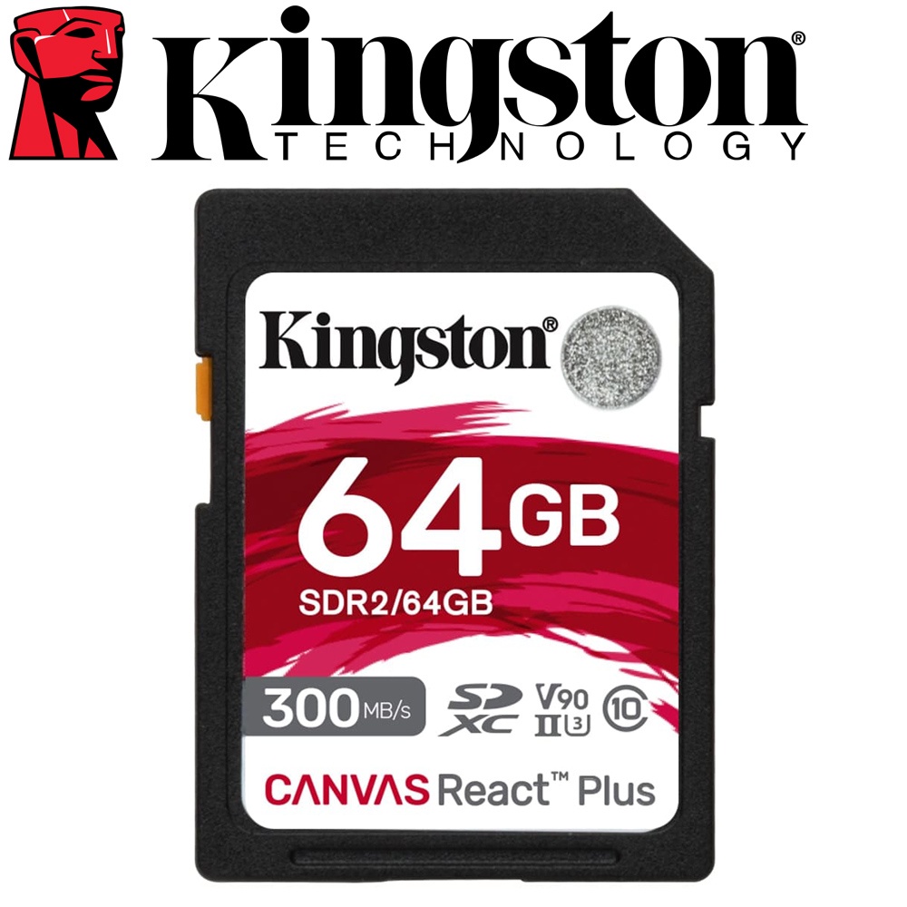 【現貨】金士頓 Kingston 64G Canvas React Plus SD 記憶卡 (SDR2/64GB)