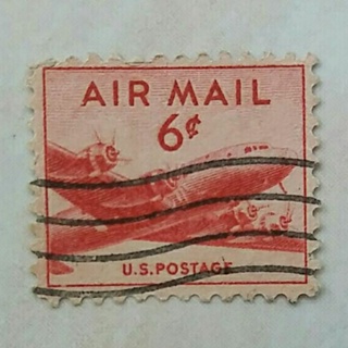 美國郵票 1947 年航空郵件 1941-1949 年 DC-4 Skymaster 6c 已使用
