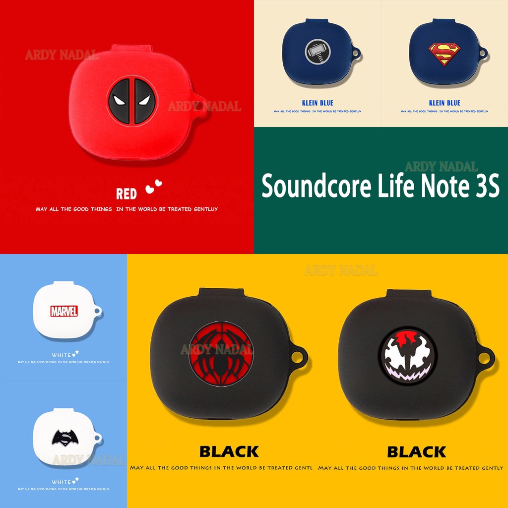 Soundcore Life Note 3S 保護套 聲闊 Life Note 3S 藍牙耳機保護殼 漫威 卡通防摔殼