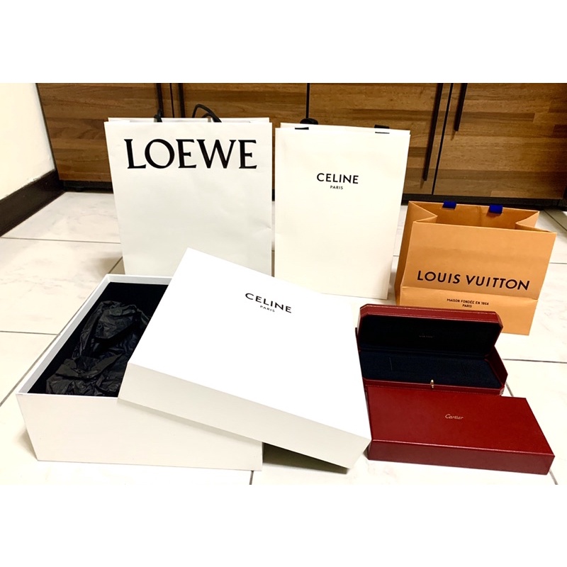 LOEWE LV CELINE JO MALONE CATIER 台灣專櫃提袋 紙袋 禮品袋 禮盒 紙盒