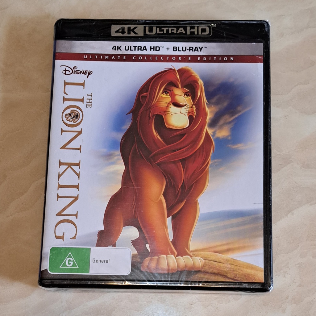 獅子王Lion King(4K UHD+BD藍光雙碟限定版)奧斯卡金像獎配樂-漢斯季默。PS5遊戲主機可播放