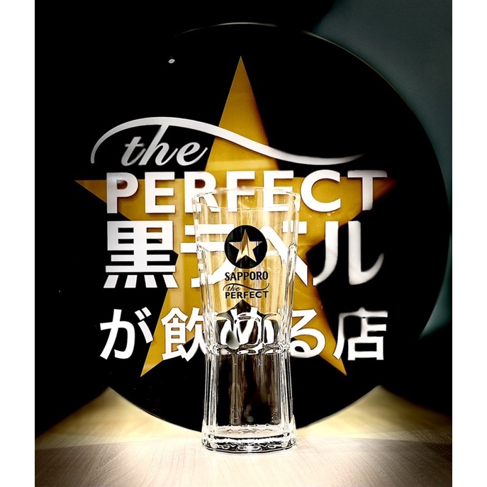 福利品｛The Perfect限定店特殊造型杯｝日本Sapporo  啤酒杯 asahi yebisu 杯